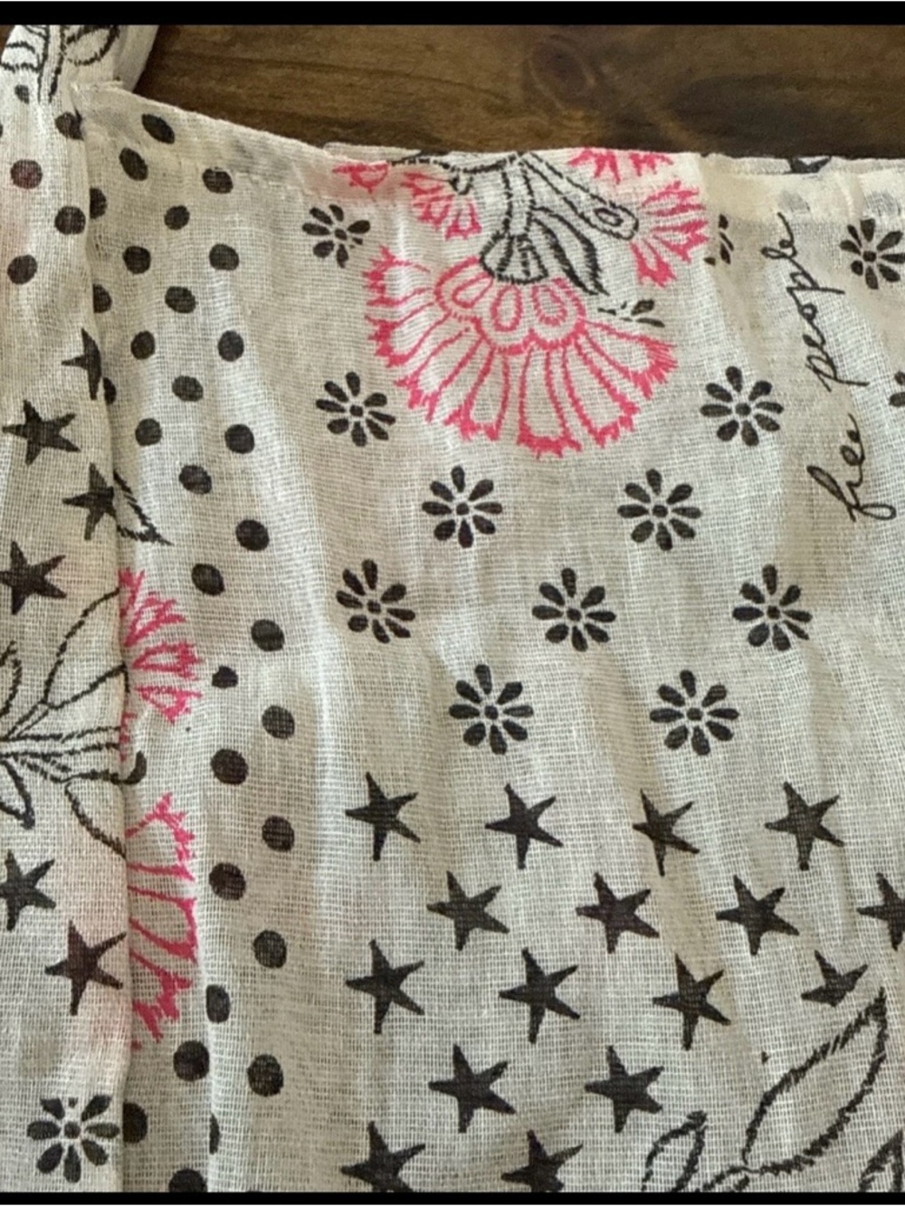 Free People Cream Shoulder Satchel with Pink Floral Print - Picture 3 of 12